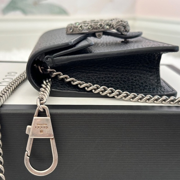 Gucci Dionysus Black Leather Super Mini Bag - Picture 10 of 16